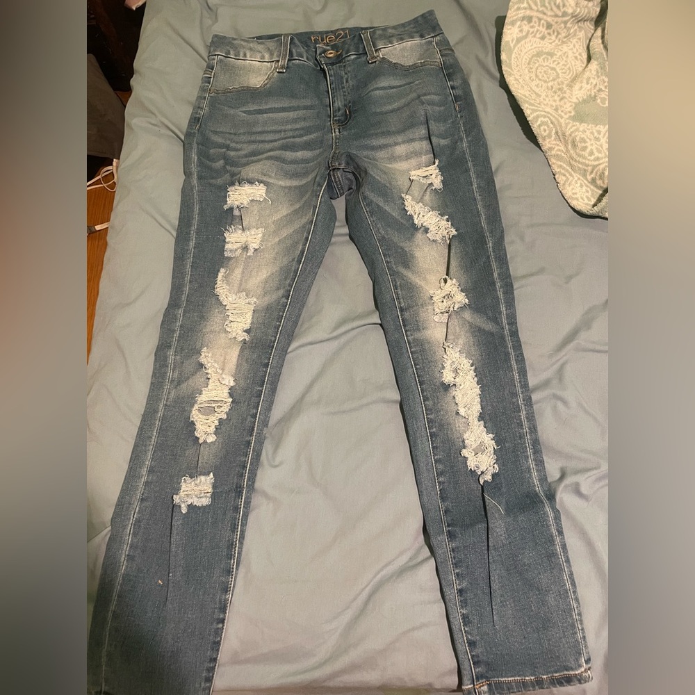 Distressed jeans